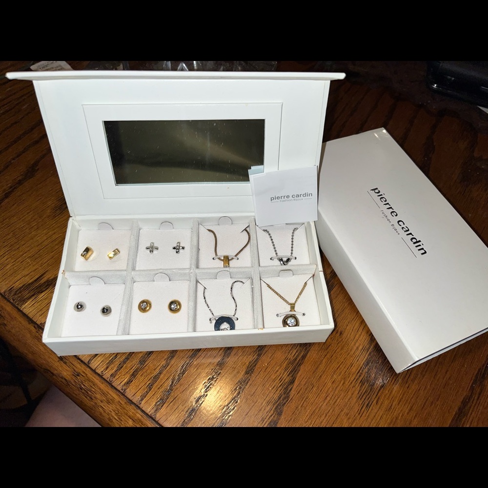Pierre Cardin 4-piece fashion necklace and earring set